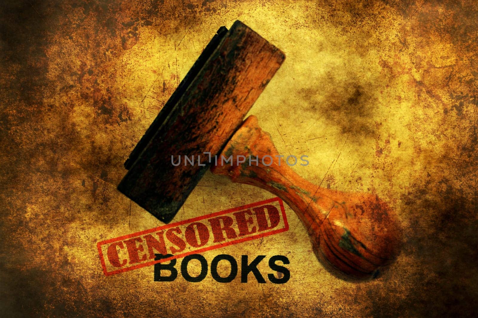 Censored books grunge concept