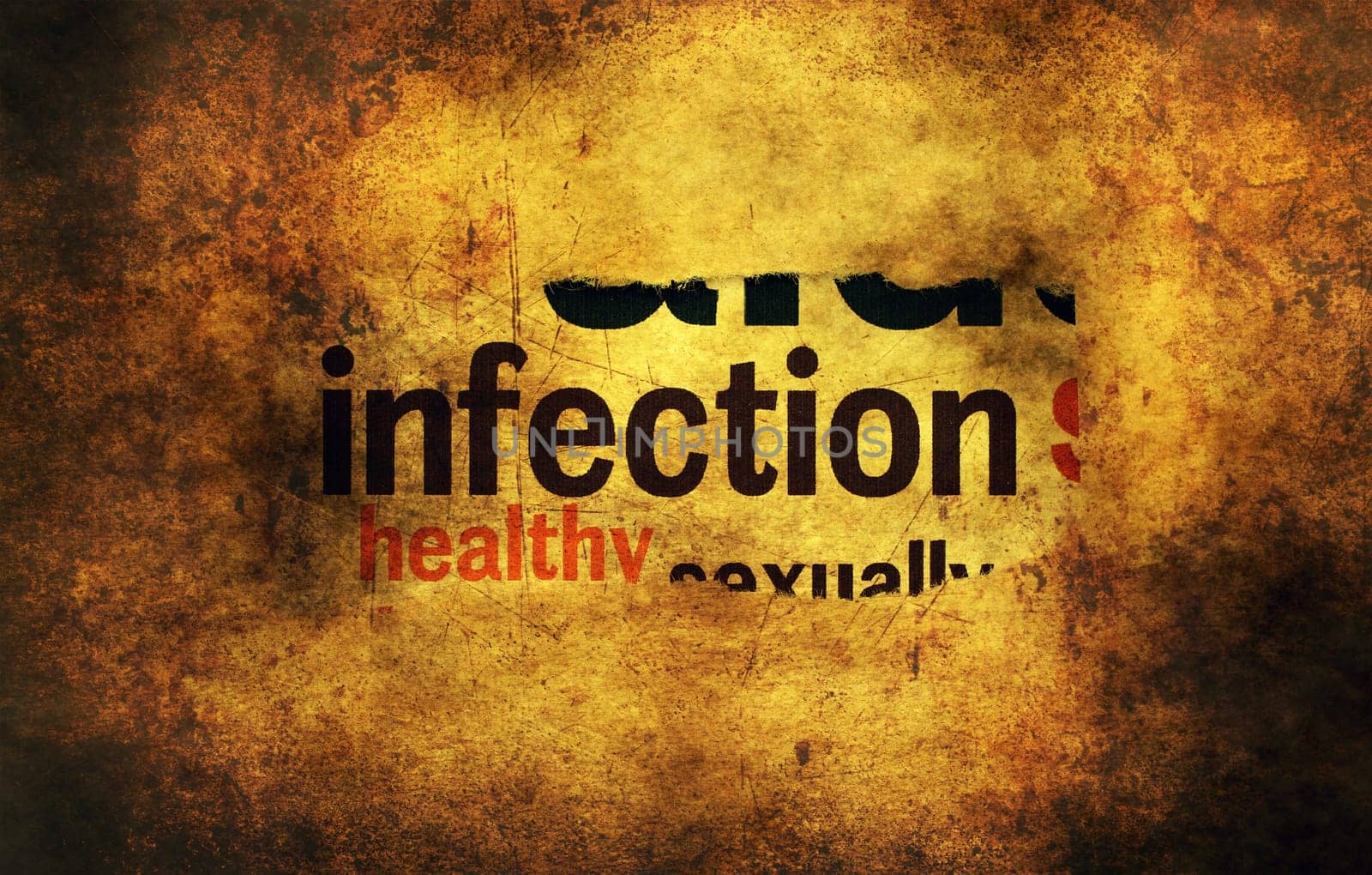 Infection paper hole grunge concept
