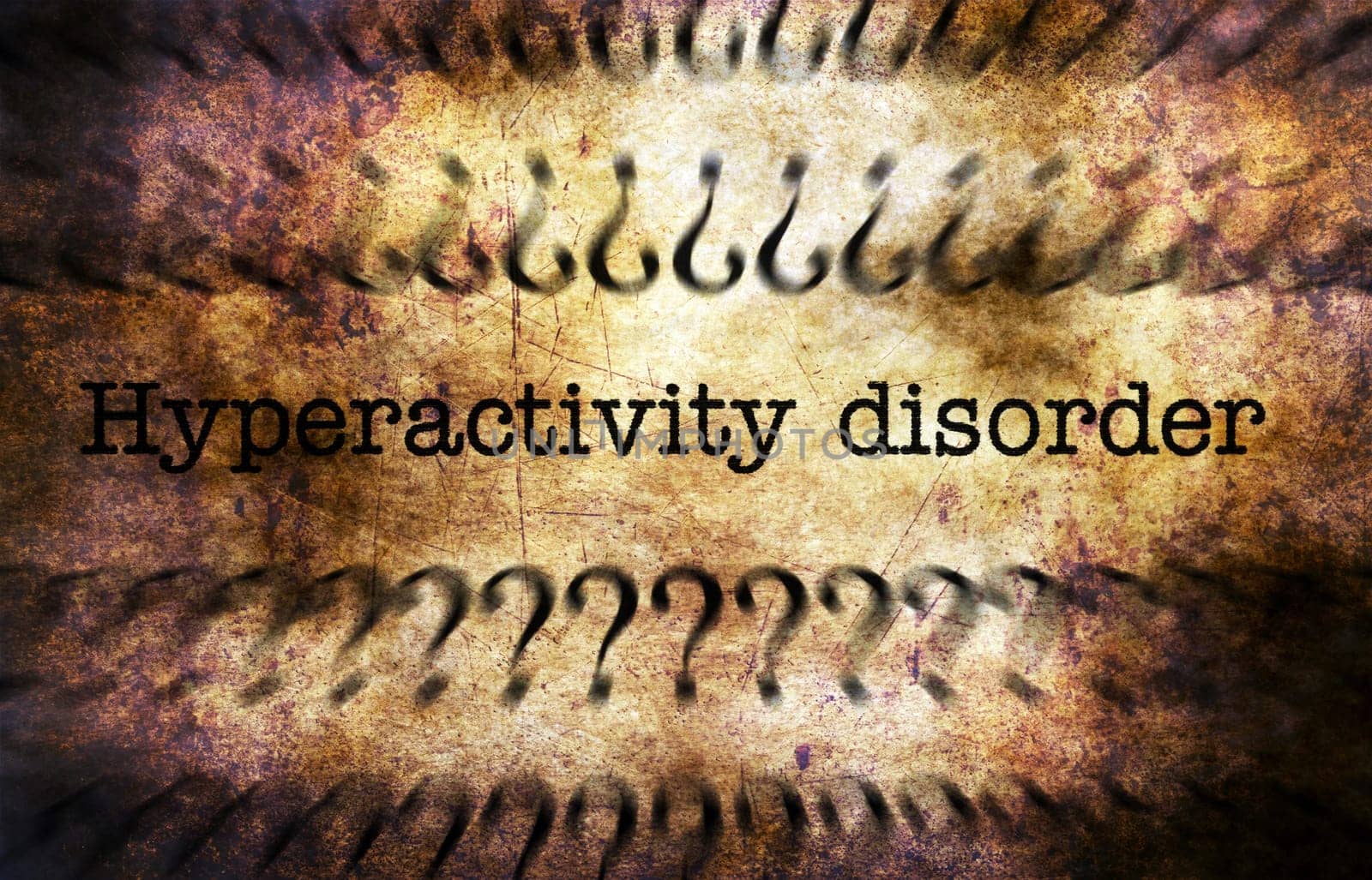 Hyperactivity disorder grunge concept