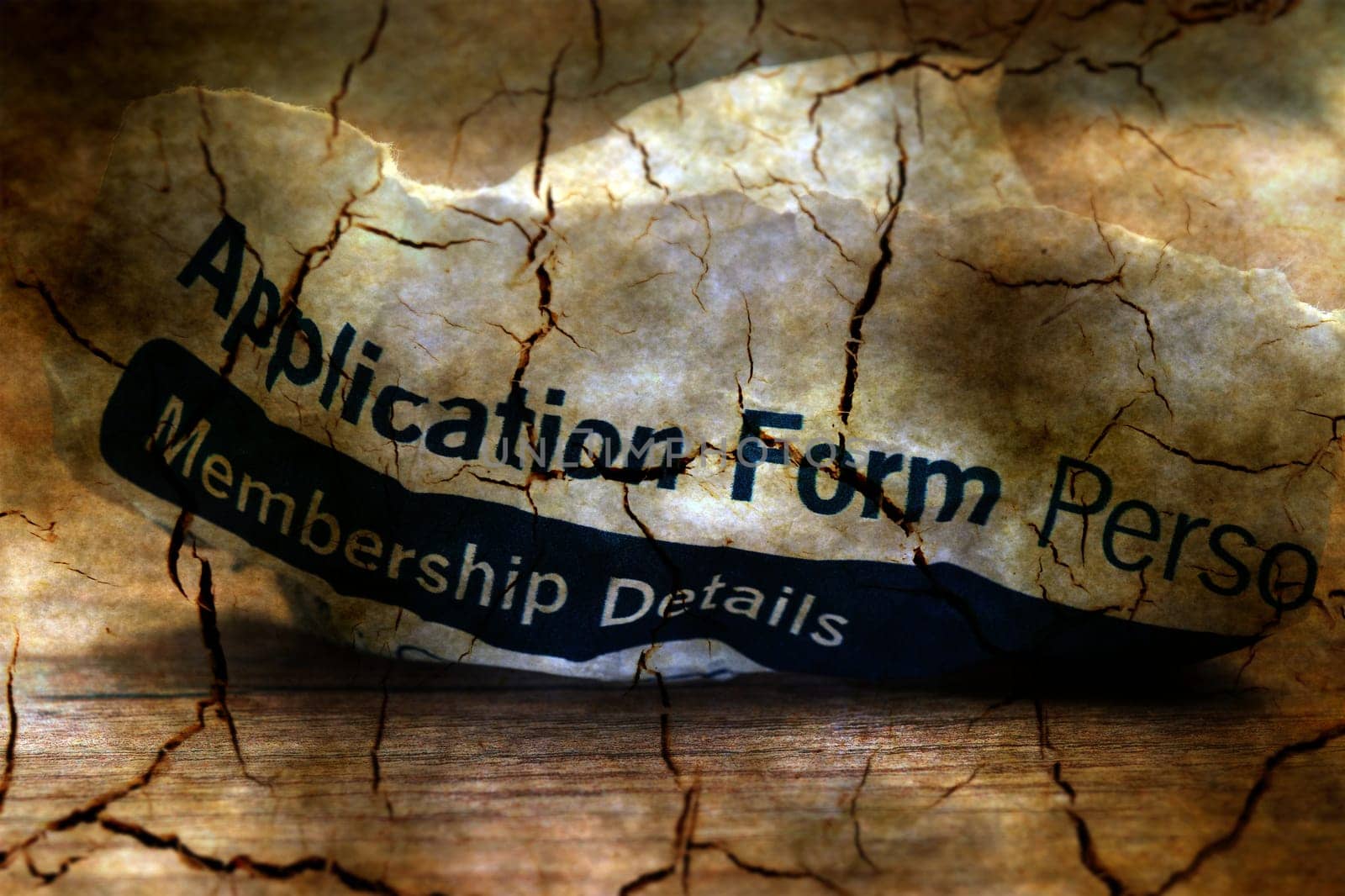 Application form grunge concept