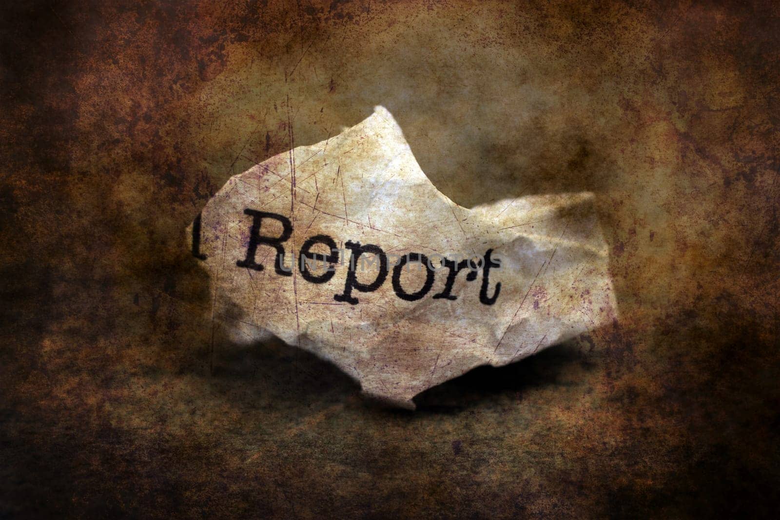 Report trash concept grunge concept