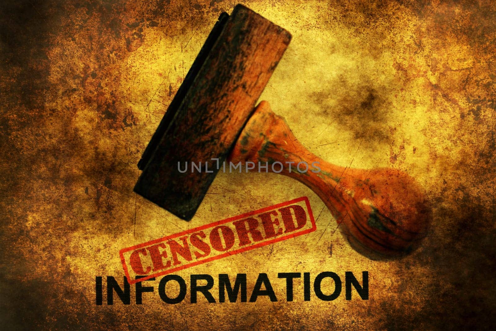 Censored information grunge concept