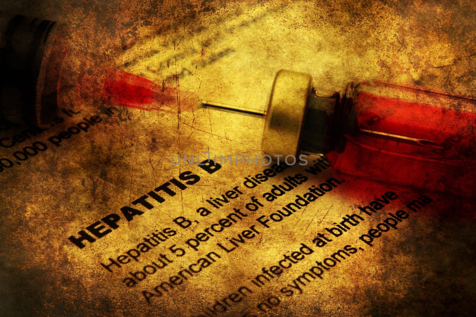 Hepatitis grunge concept
