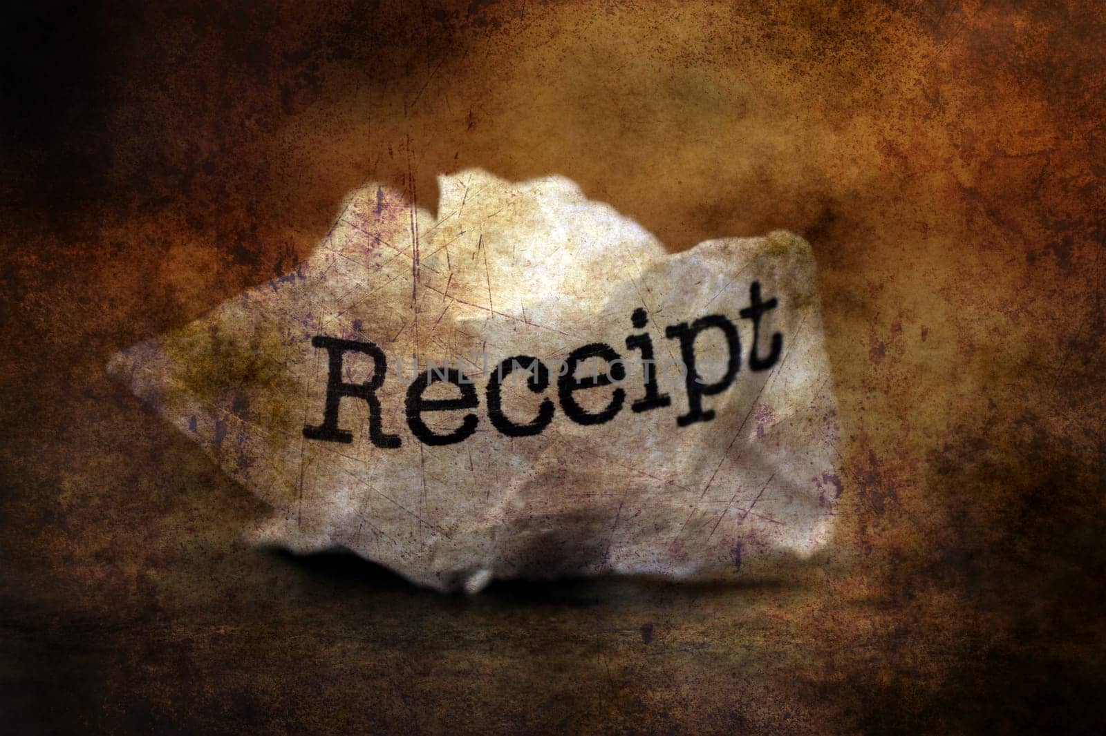 Receipt trash grunge concept