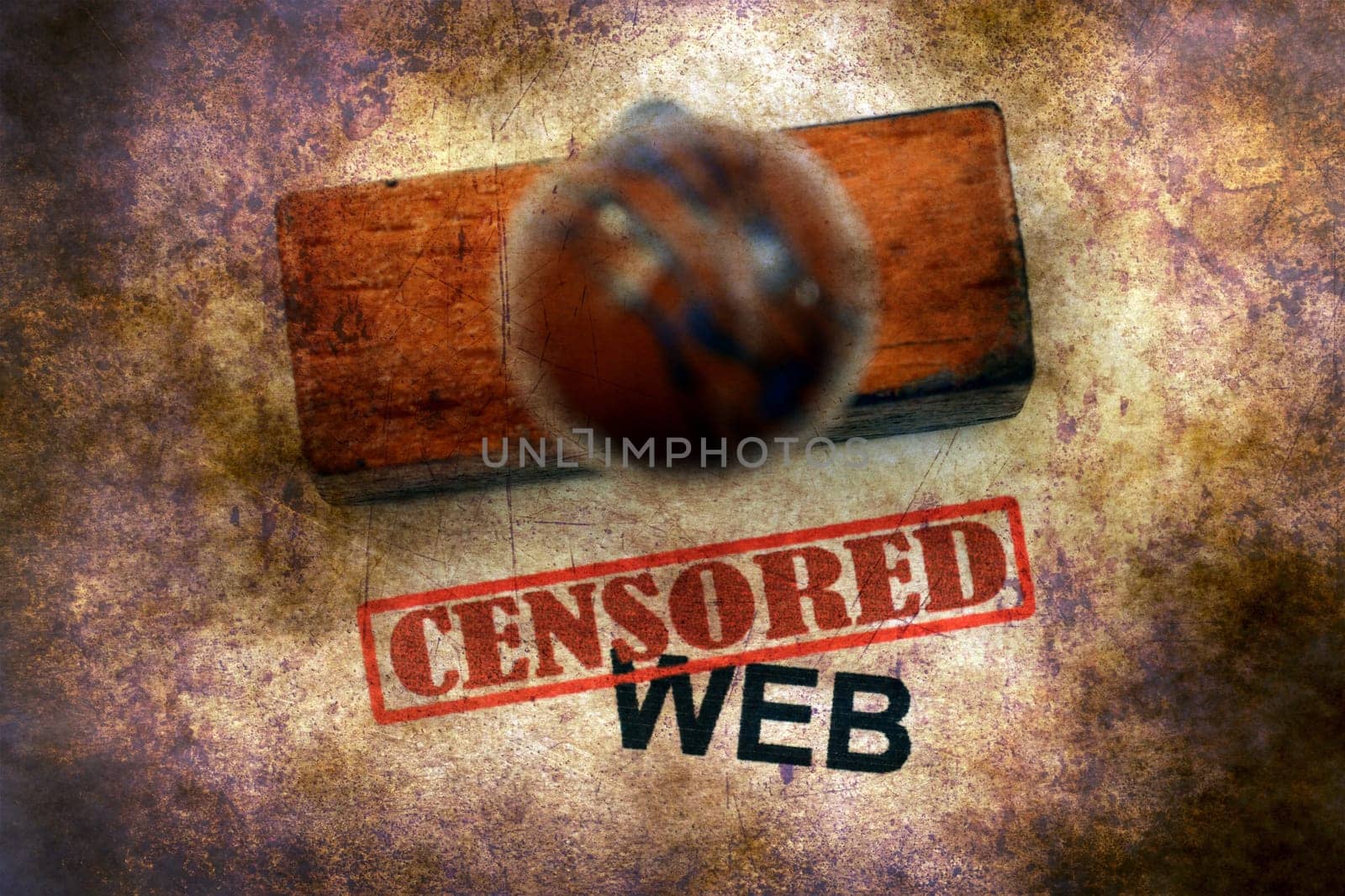 Censored stamp on web