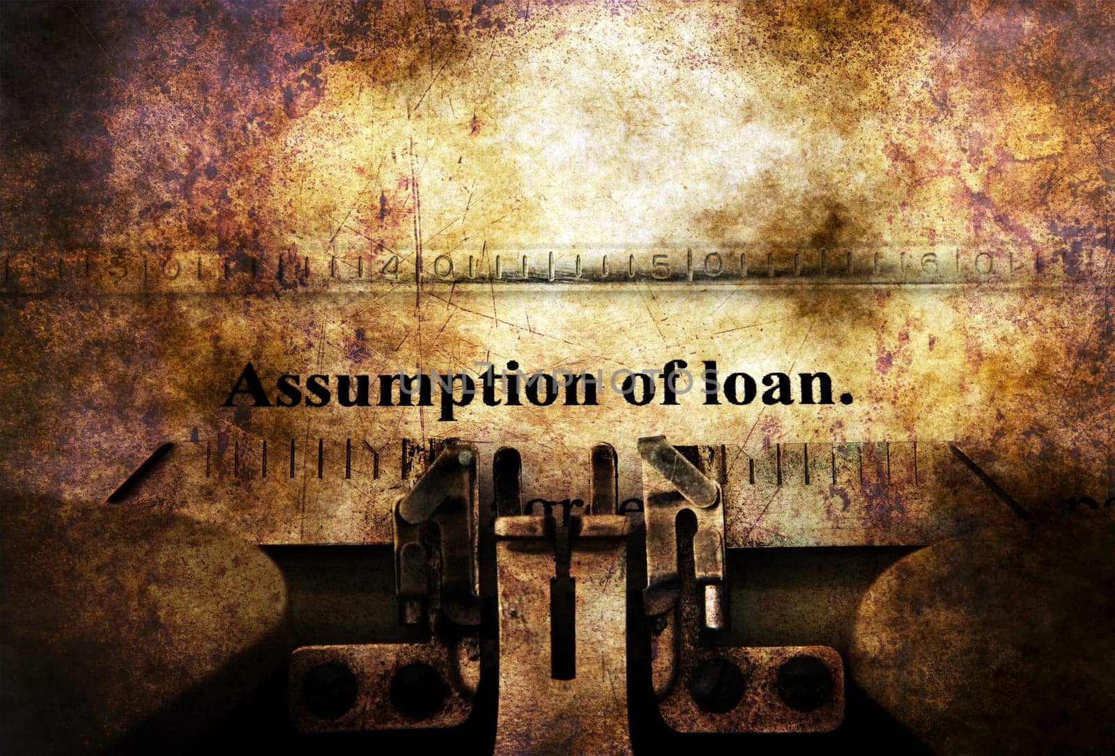 Assumption of loan grunge concept