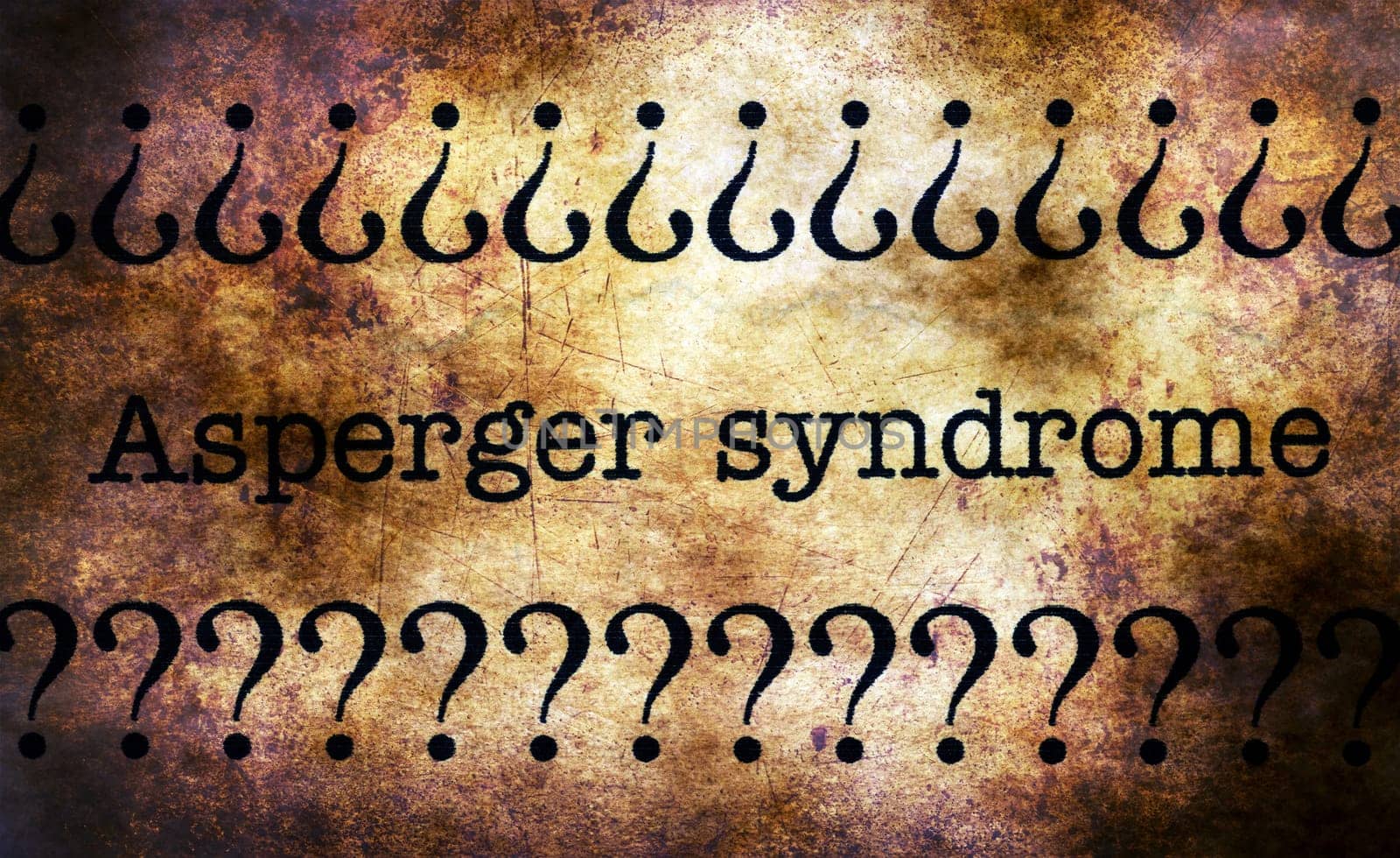 Asperger syndrome grunge concept