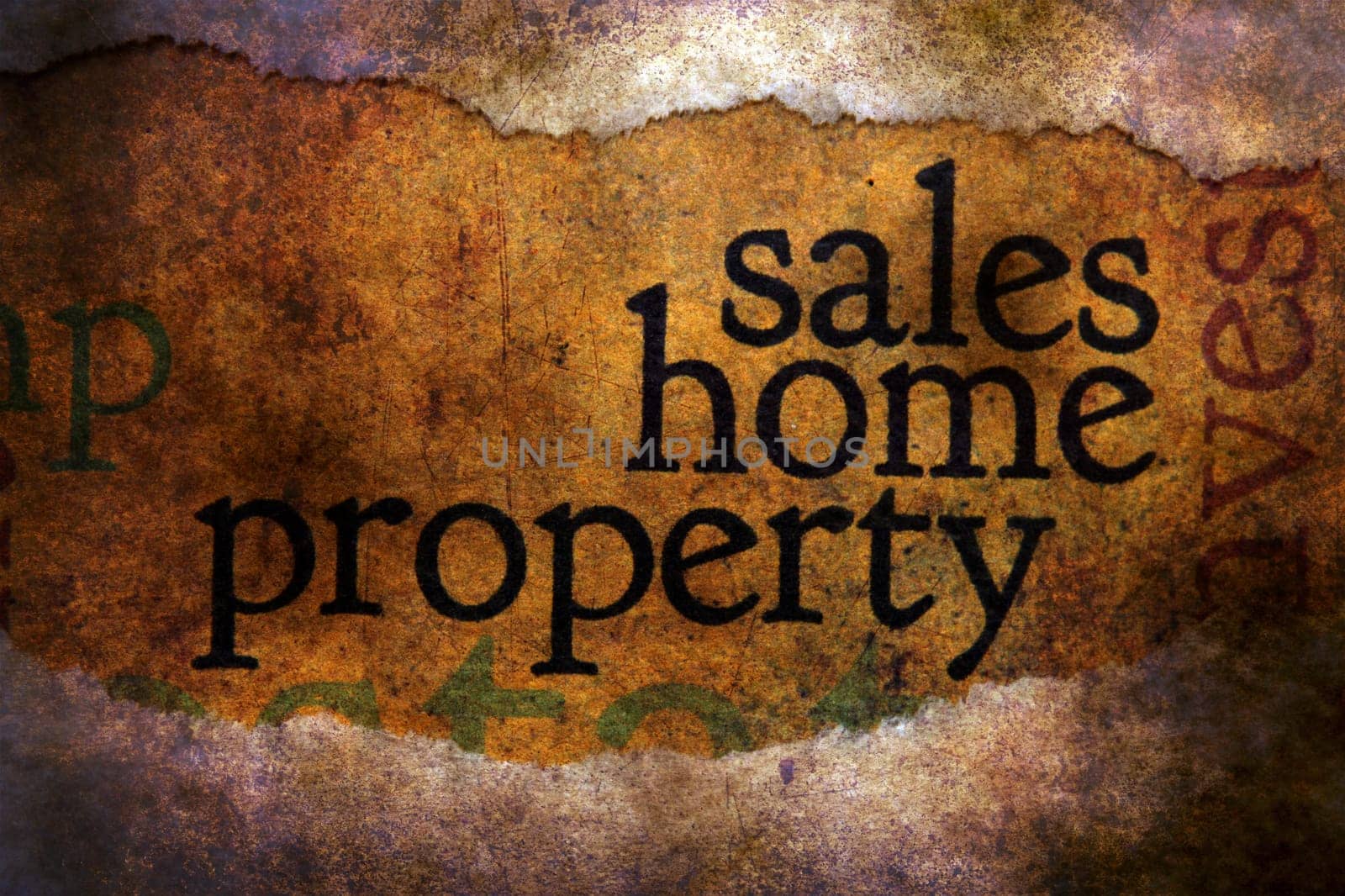 Sales home property grunge concept