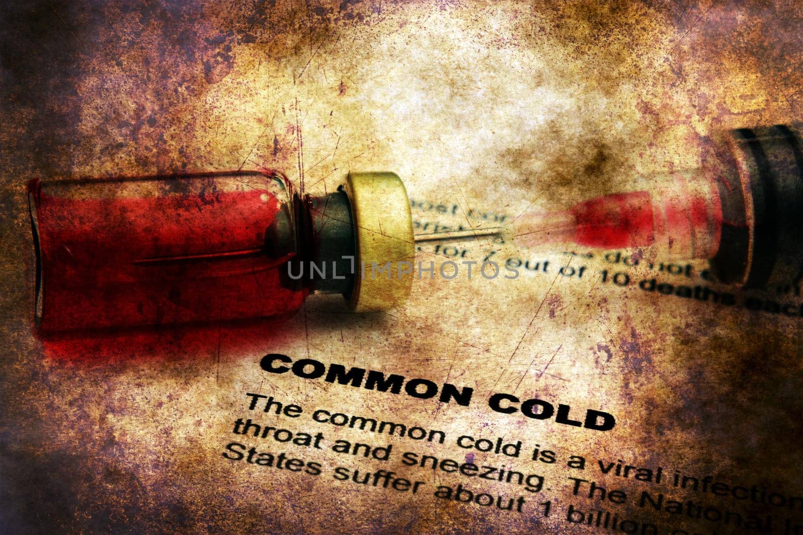 Common cold grunge concept