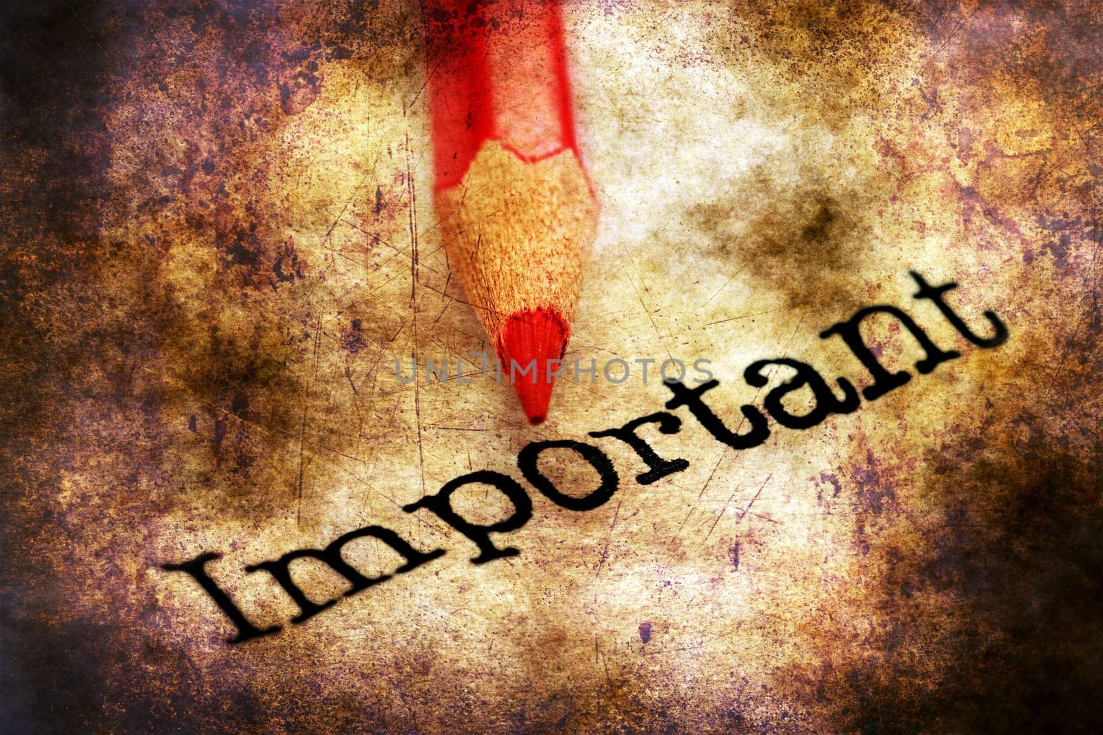 Pencil on important text