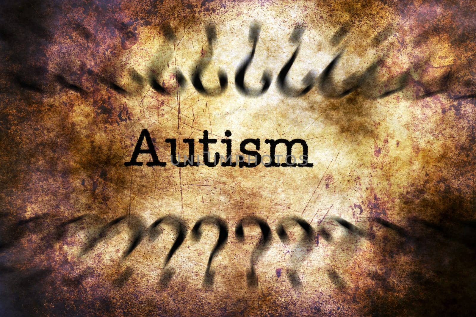 Autism disorder grunge concept