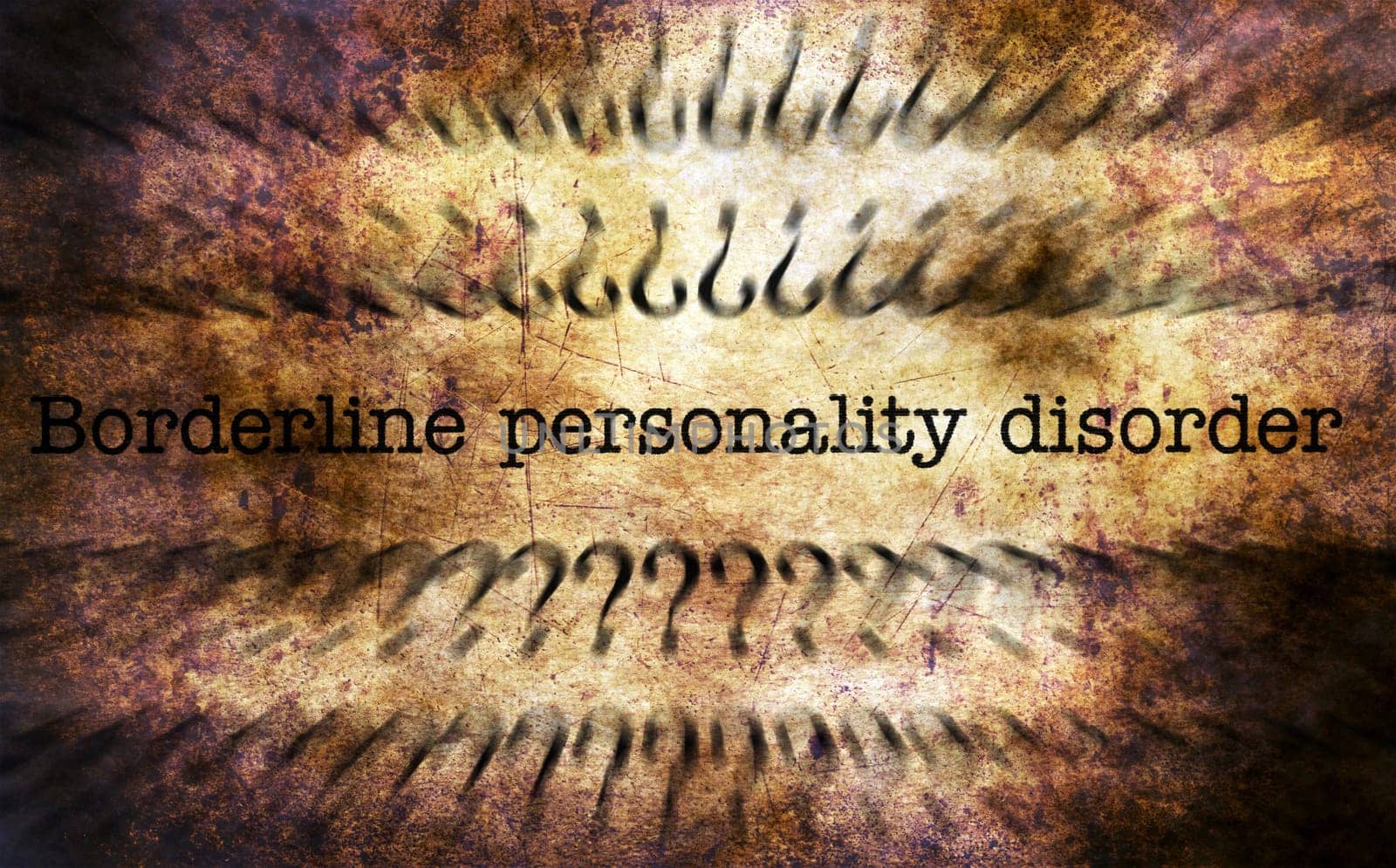 Personality disorder grunge concept