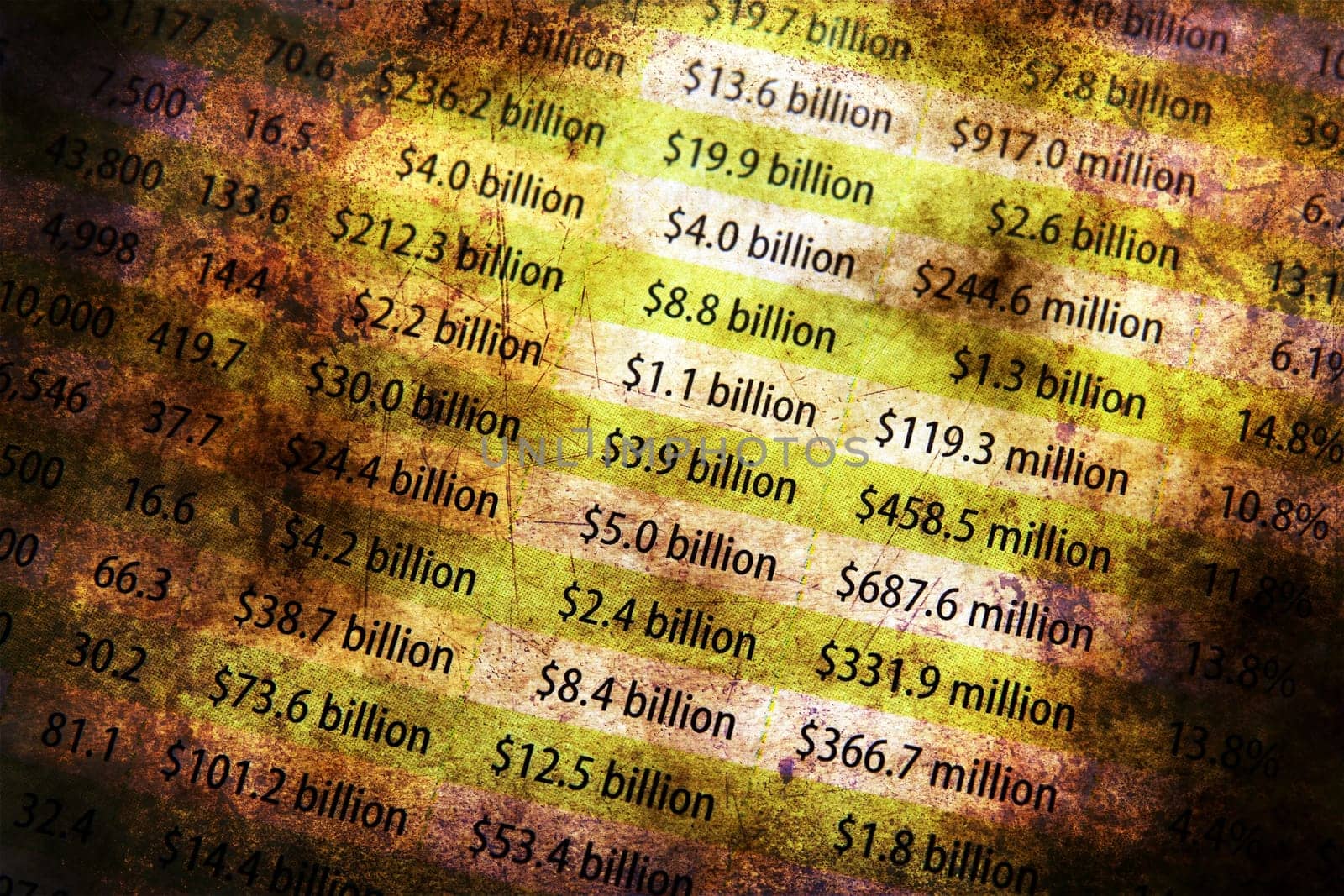 Financial report grunge concept