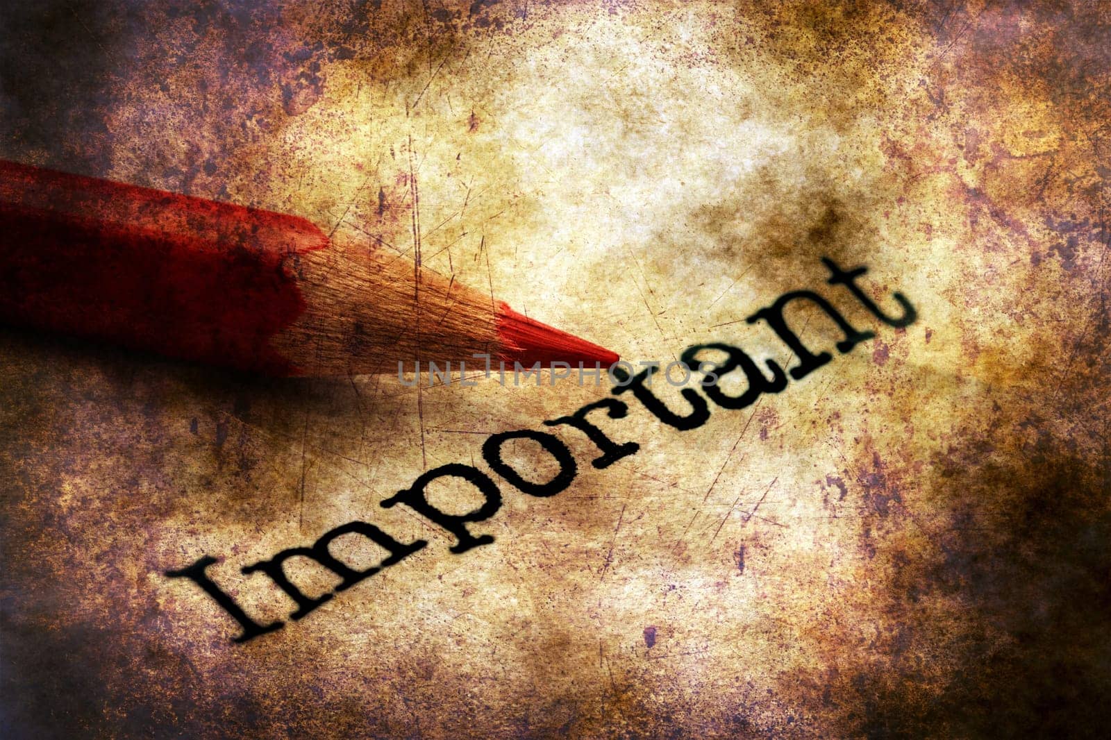 Pencil on important text