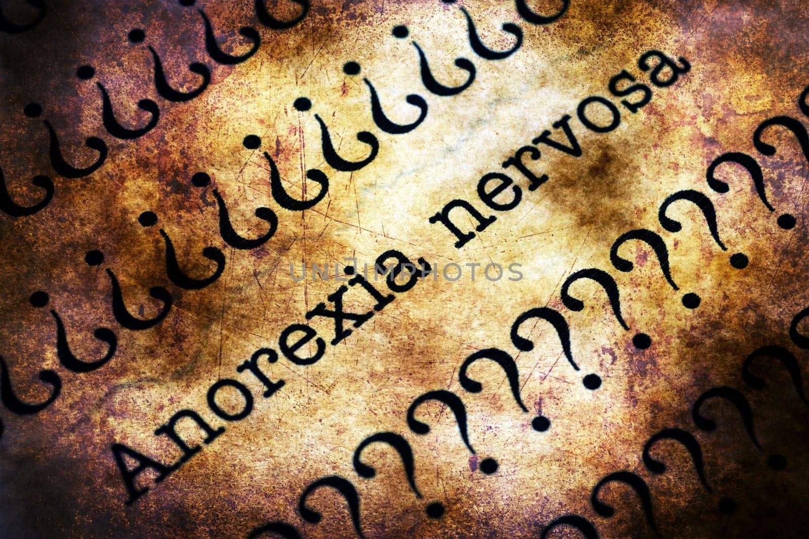 Anorexia nervosa disorder grunge concept
