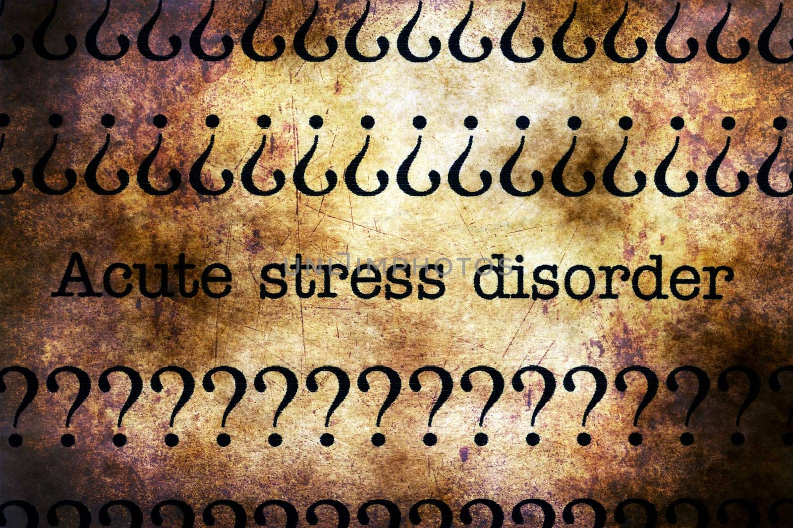 Acute stress disorder grunge concept