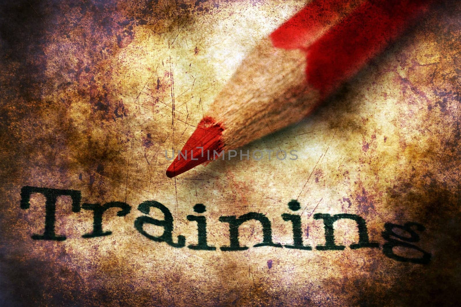 Pencil on training text