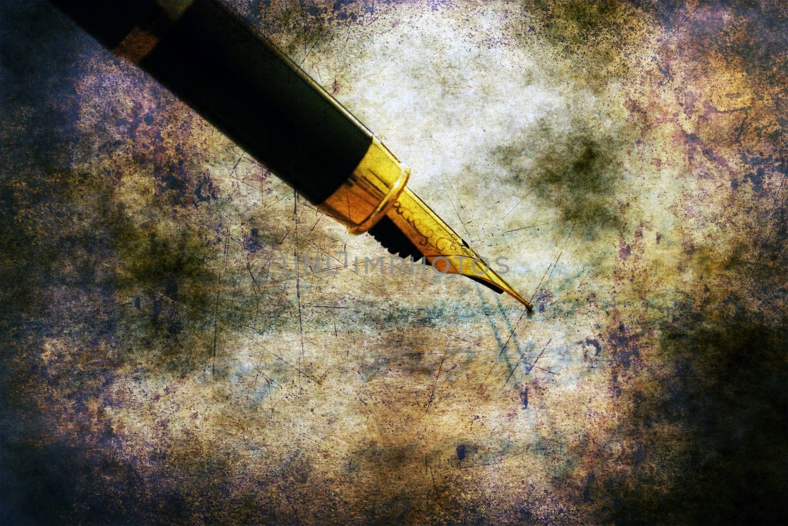 Fountain pen and old letter