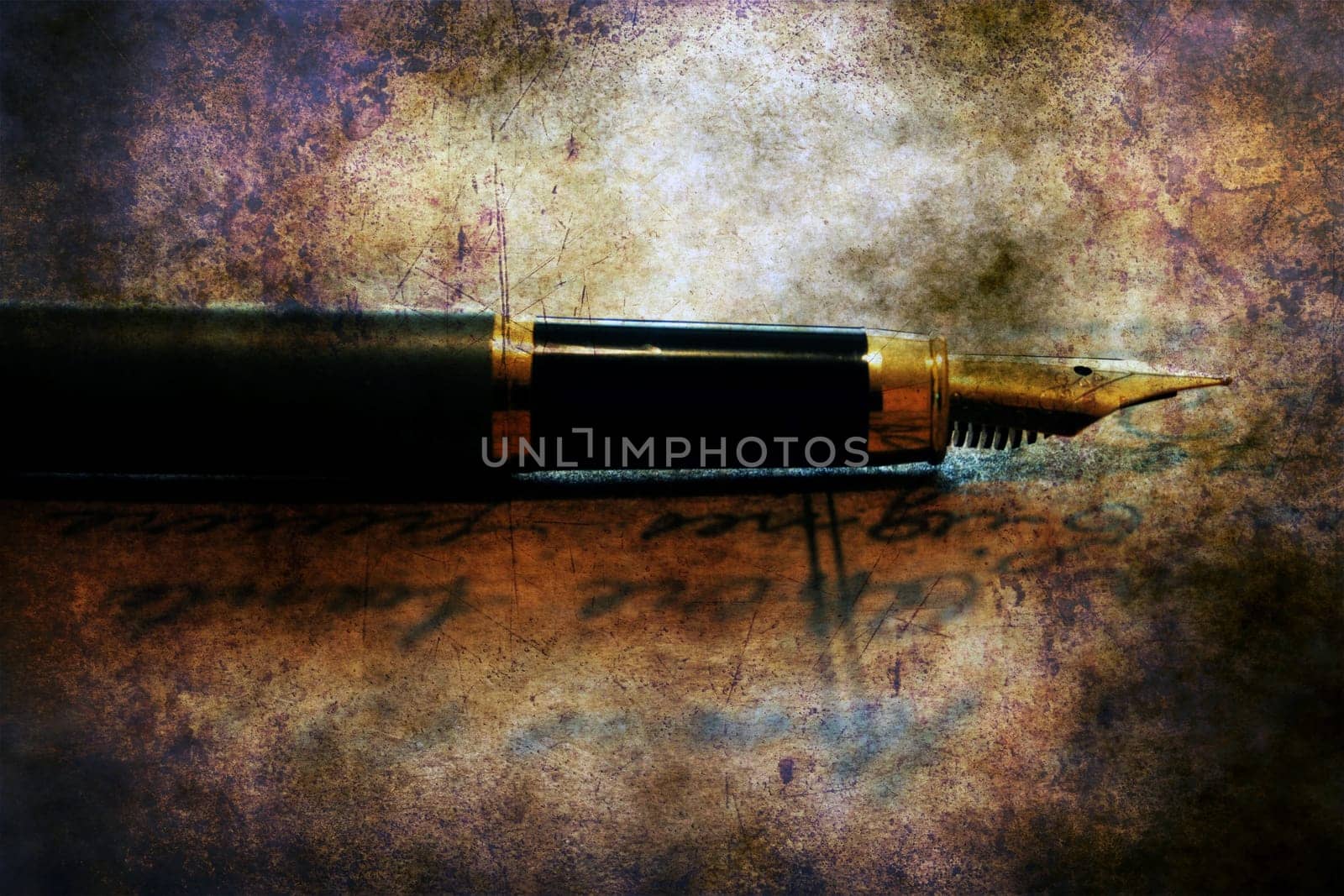 Fountain pen and old letter