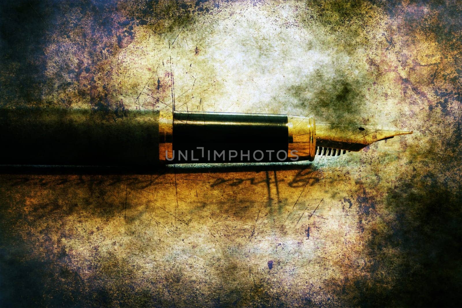 Fountain pen and old letter
