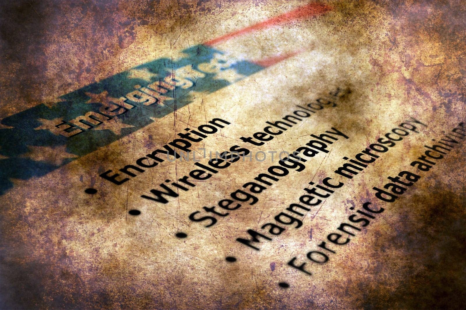 Emerging technologies grunge concept
