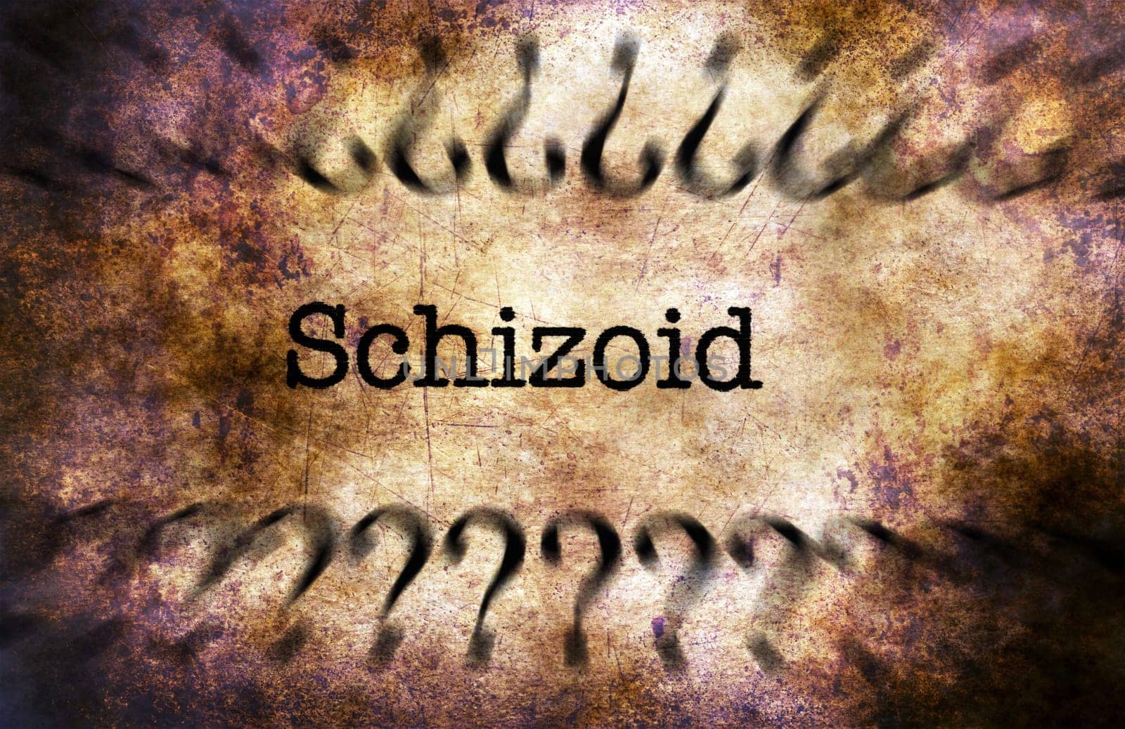 Schizoid disorder grunge concept
