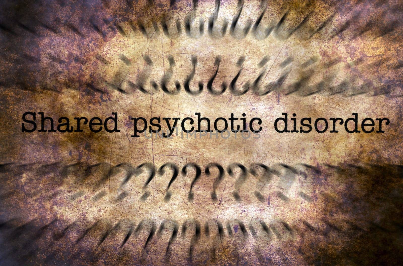 Psychotic disorder grunge concept