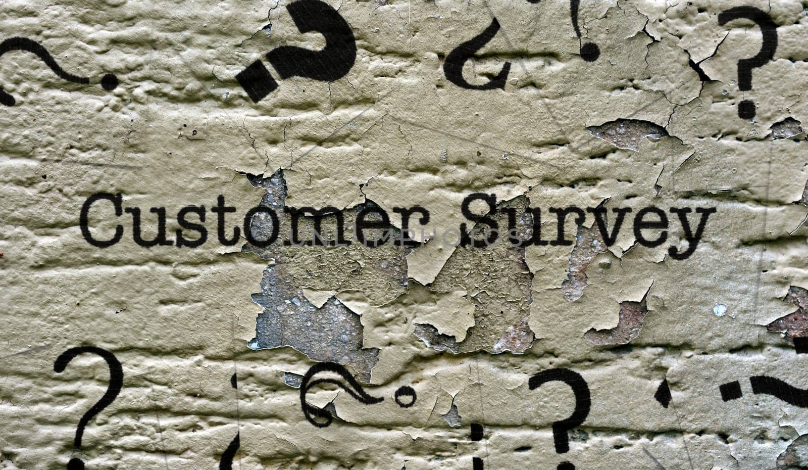 Customer survey grunge concept