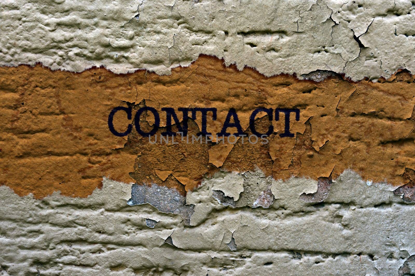 Contact text grunge concept