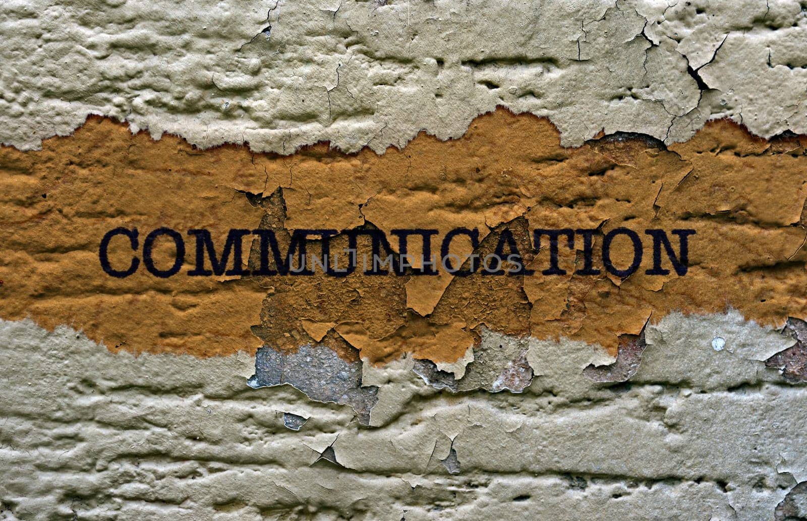 Communication text grunge concept