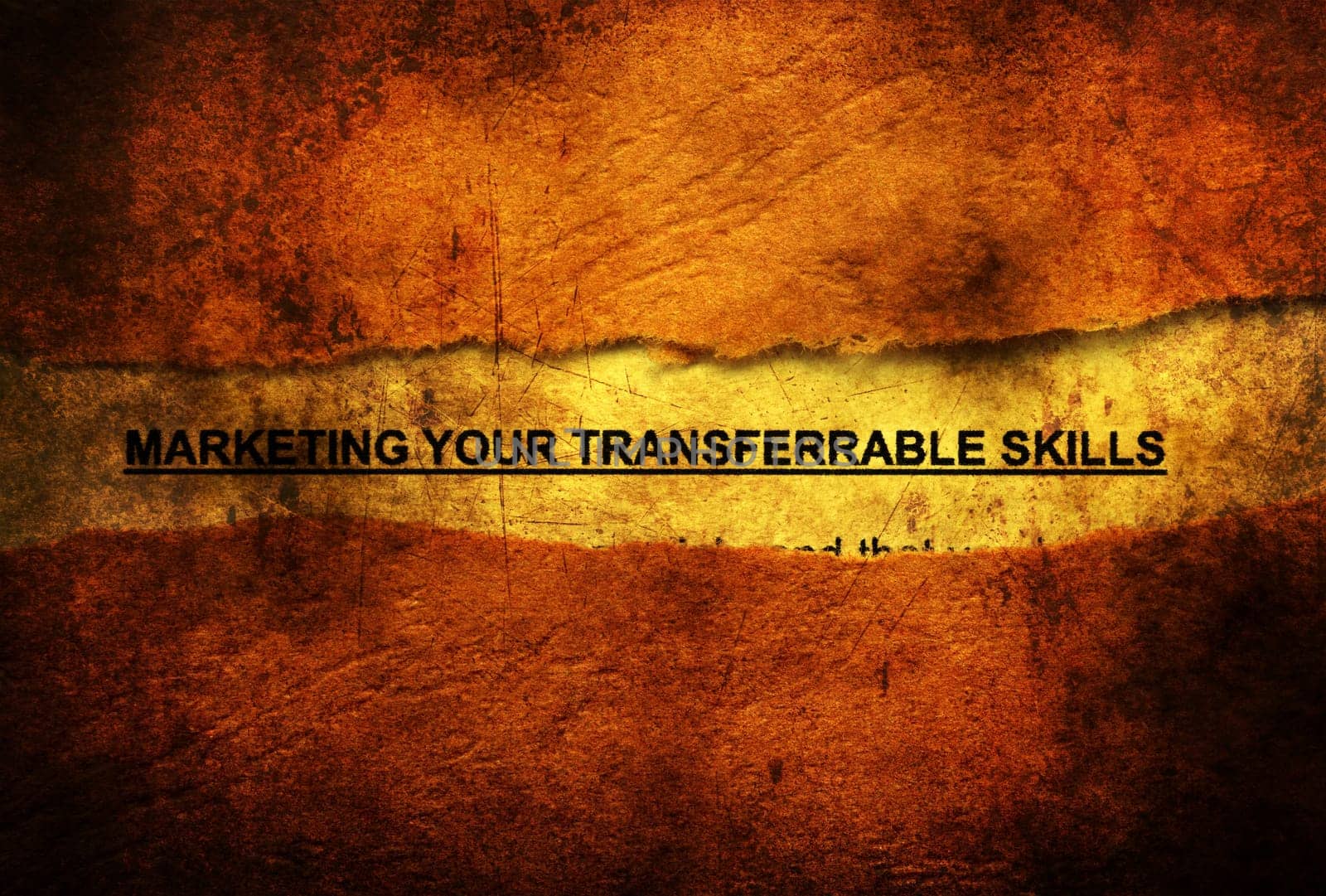 Marketing your skills grunge concept