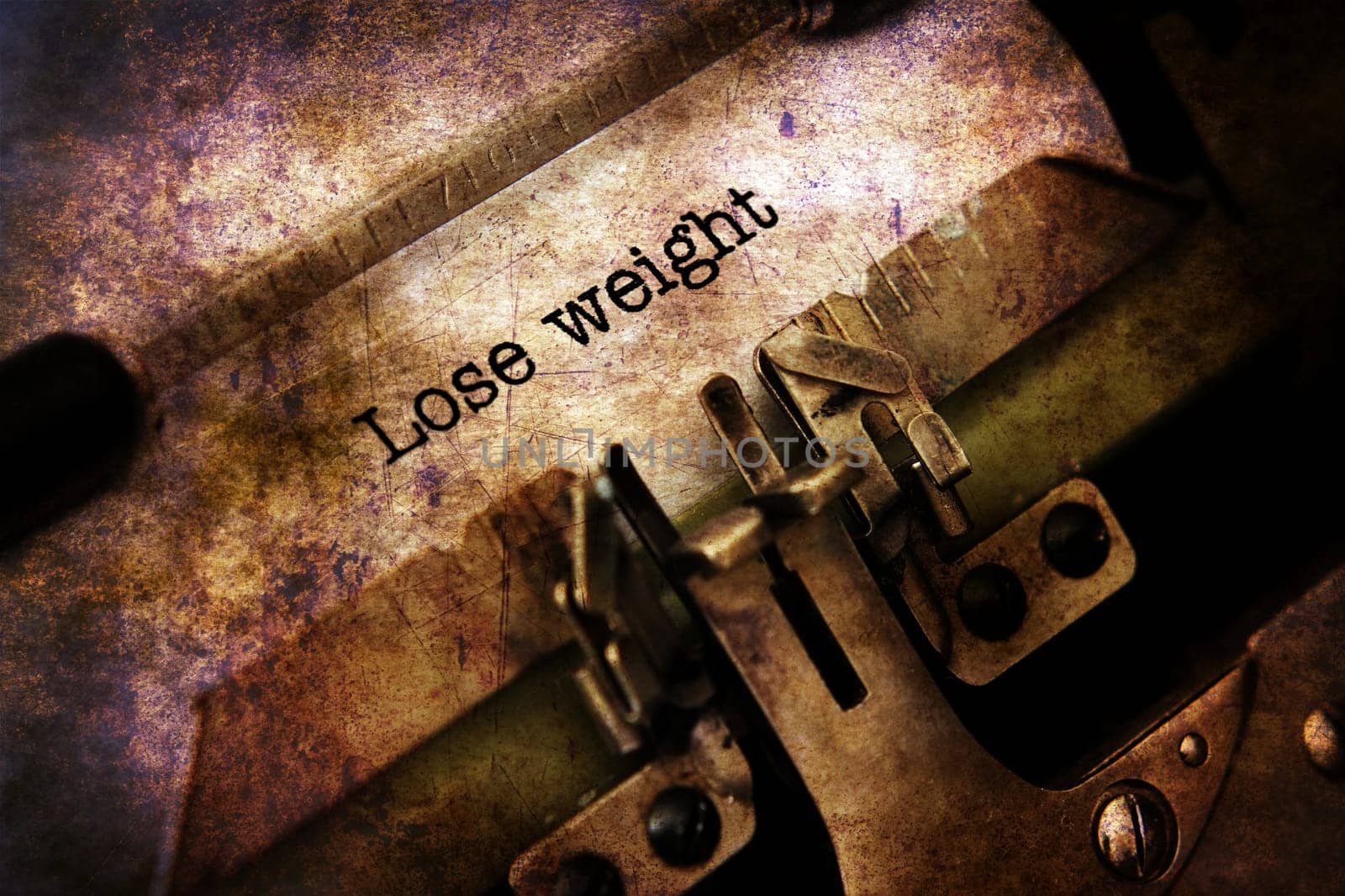 Lose weight grunge concept