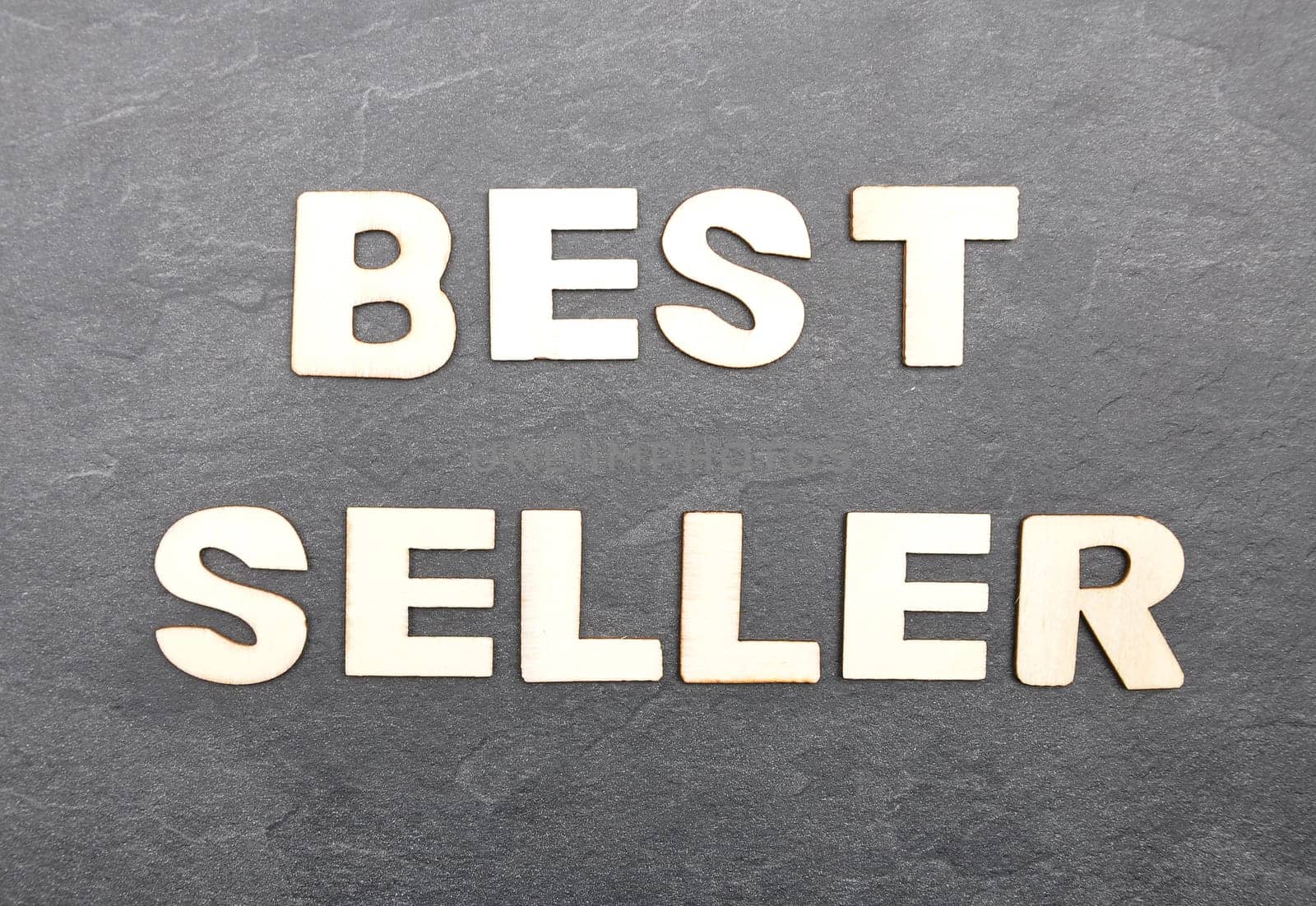 Term from wooden letters on slate board