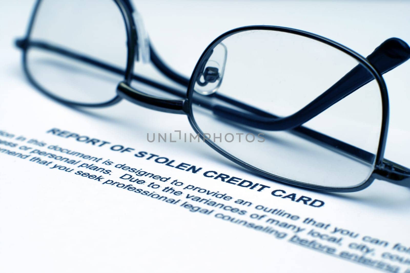 Stolen credit card report