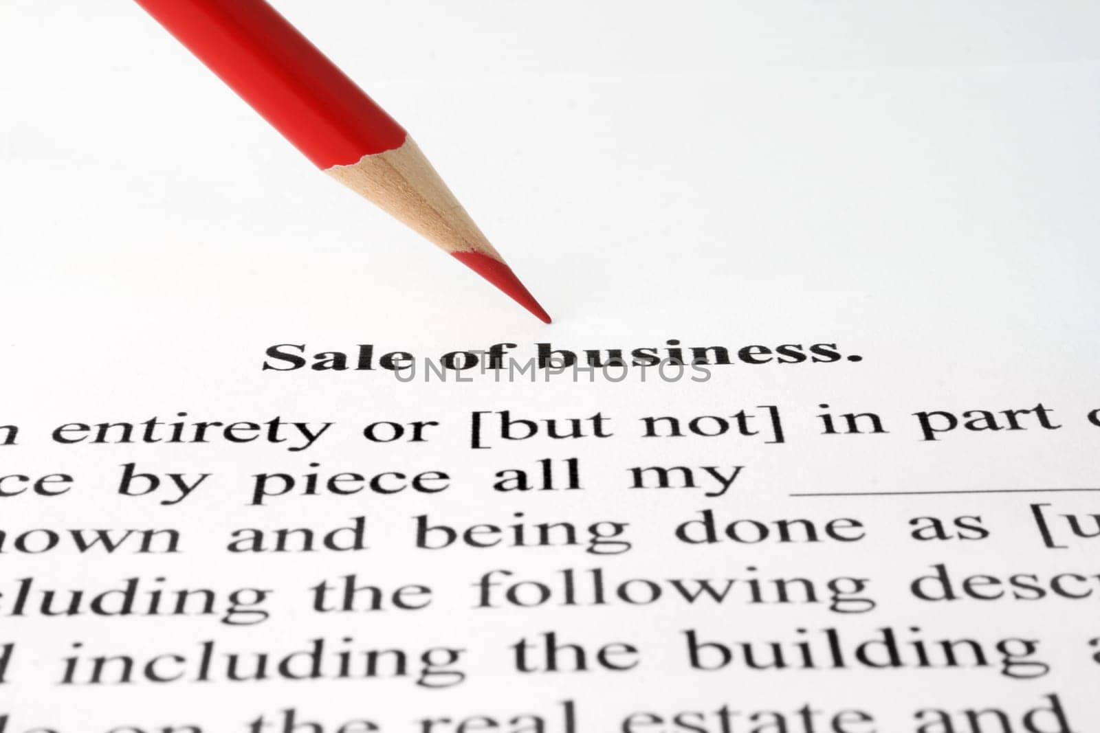 Sale of business