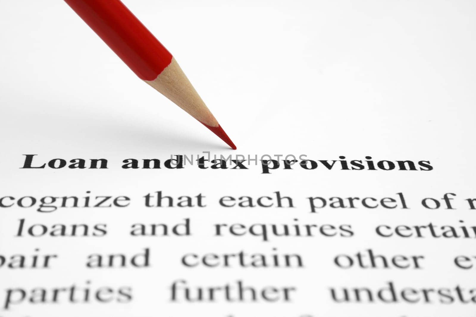 Loan and tax provisions