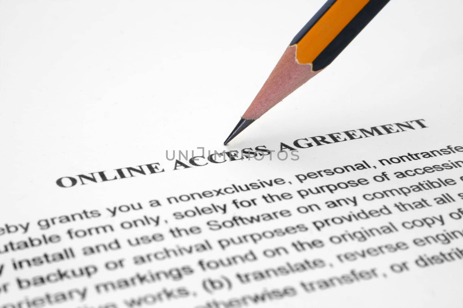 Online access agreement