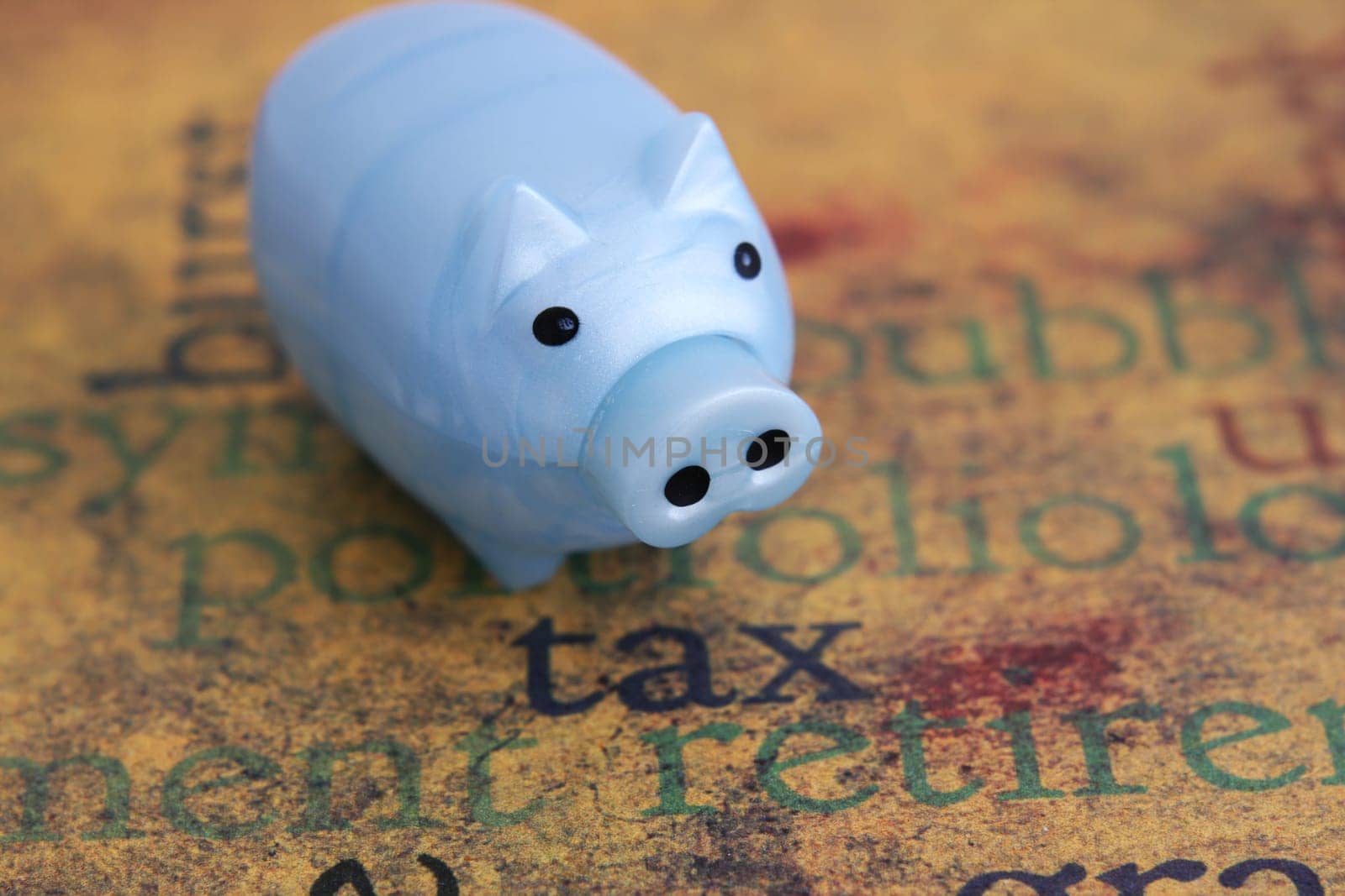 Tax and piggy bank concept