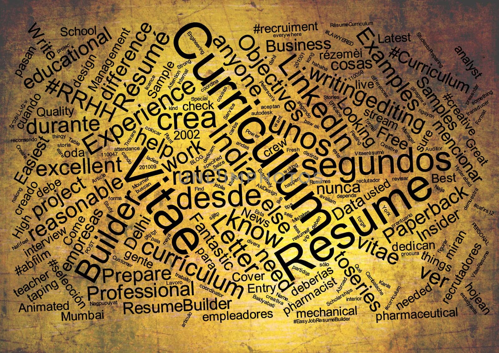 Curriculum vitae word cloud