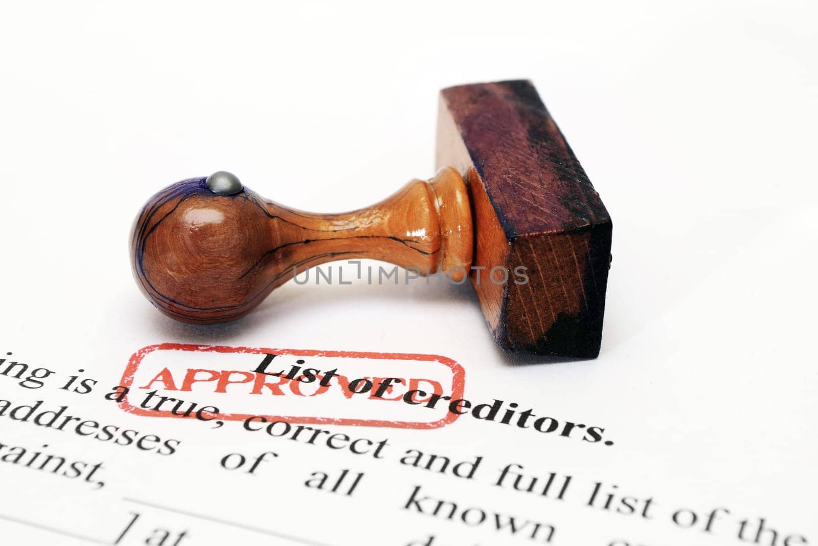 Creditor list - approved