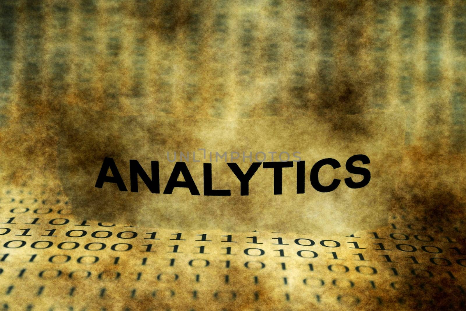 Analytics grunge concept