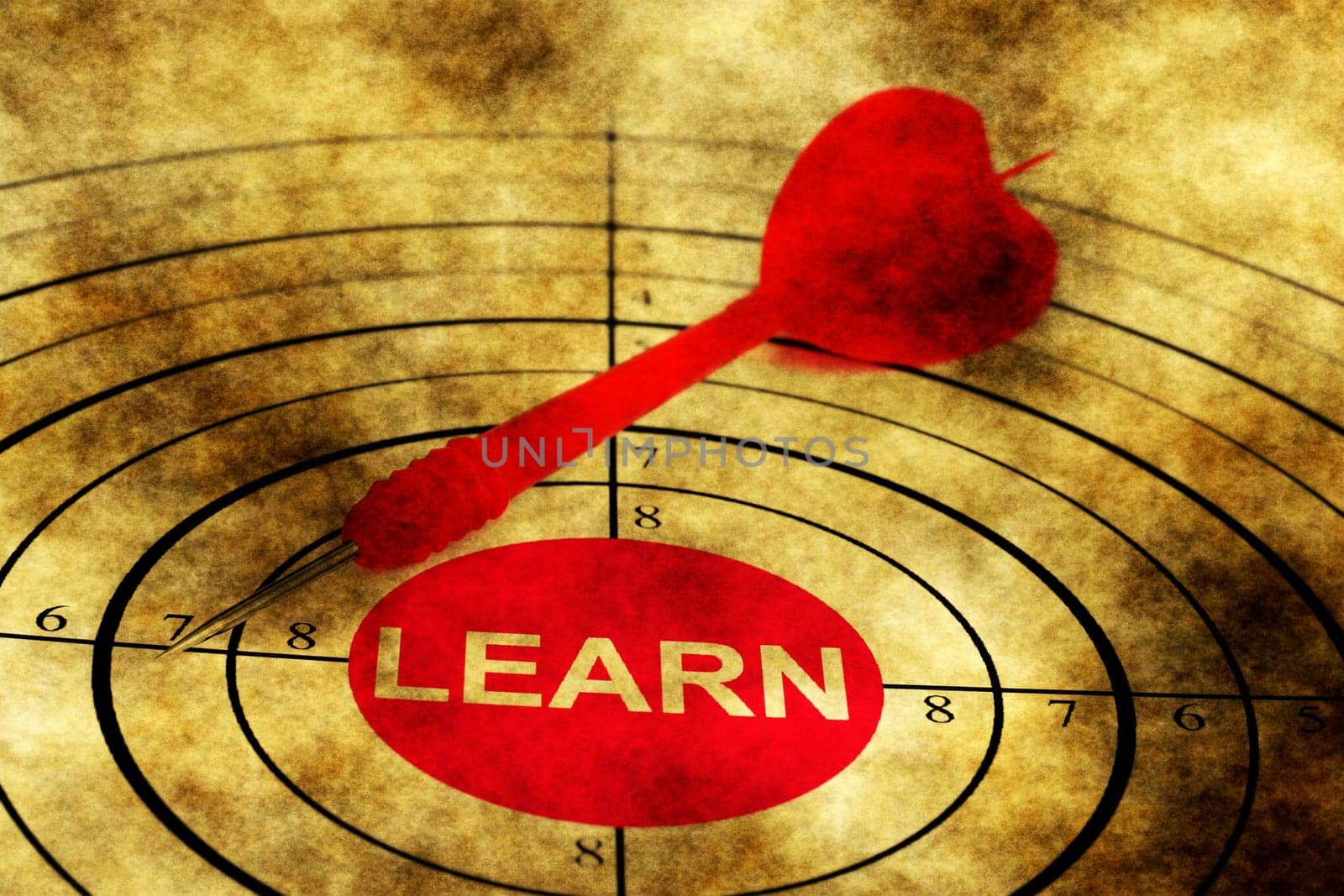 Learn target grunge concept
