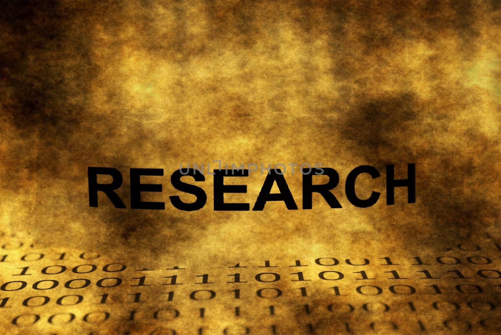 Reseach on binary data grunge concept
