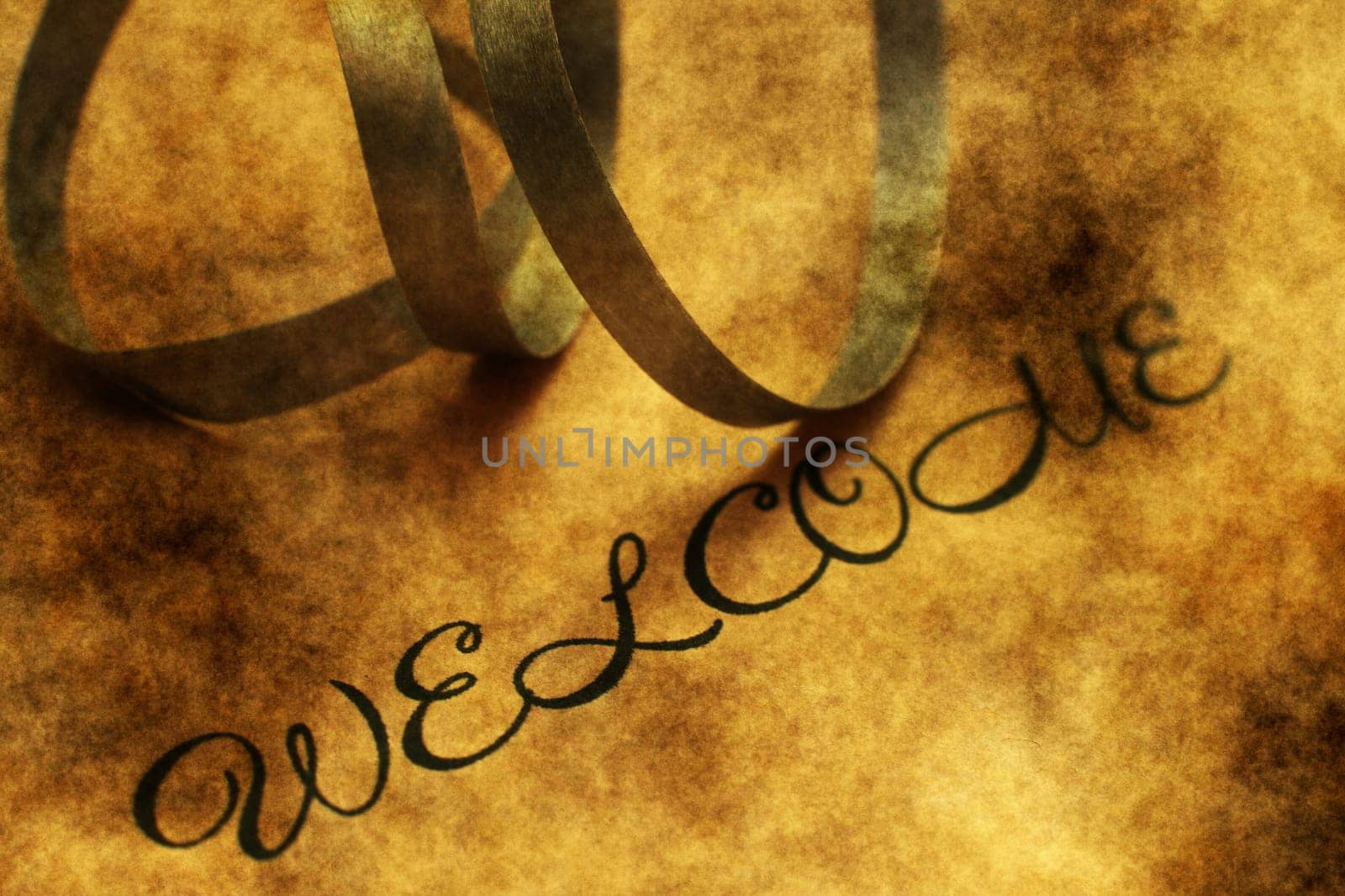 Welcome text grunge concept