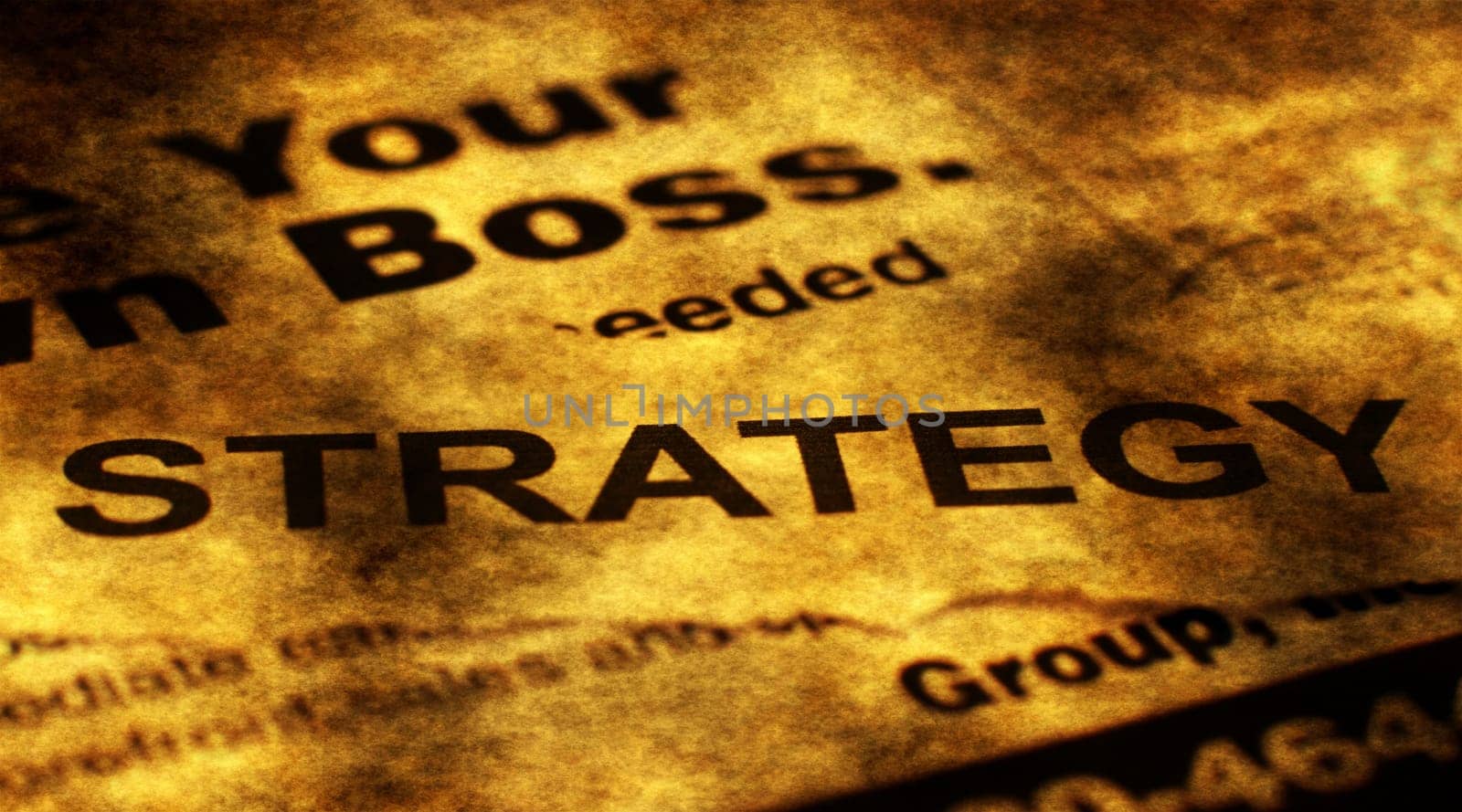 Strategy concept grunge concept