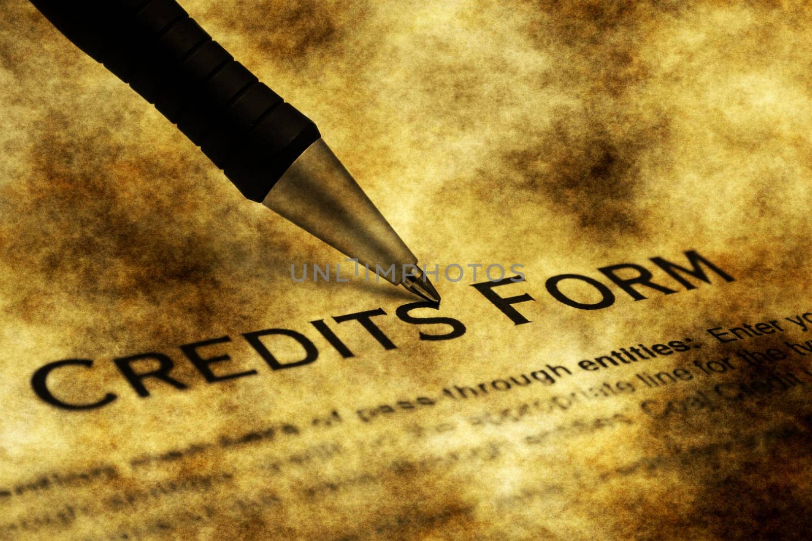 Credit form grunge concept
