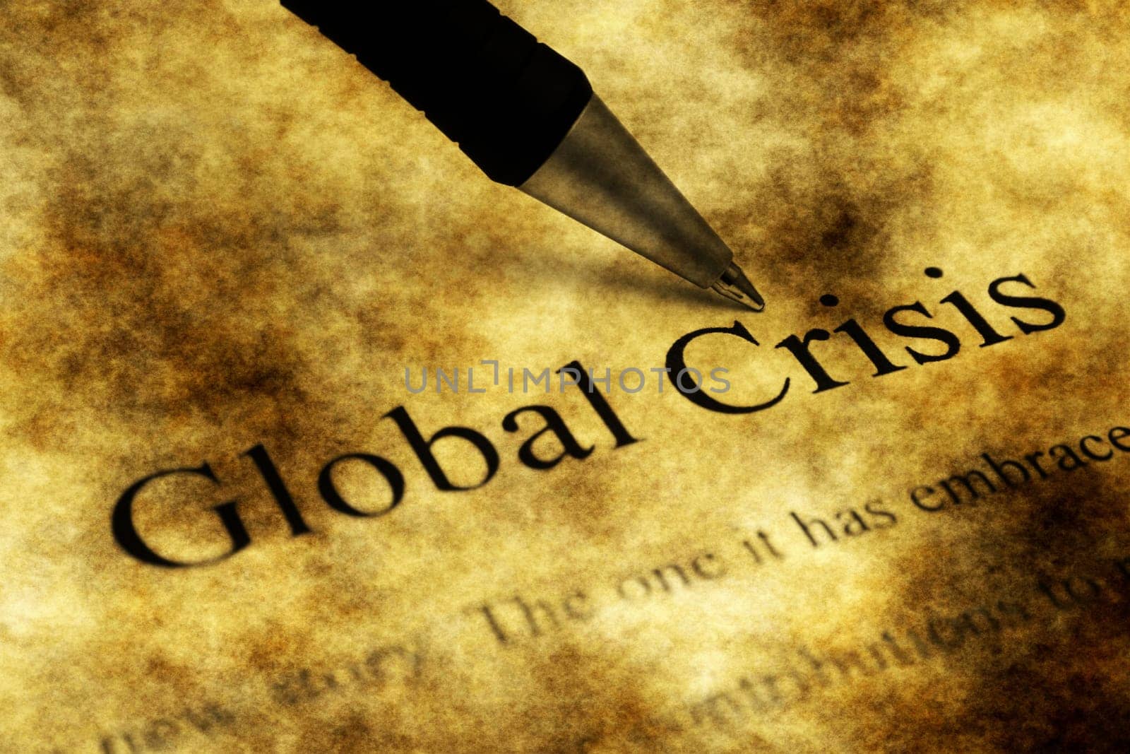Global crisis grunge concept