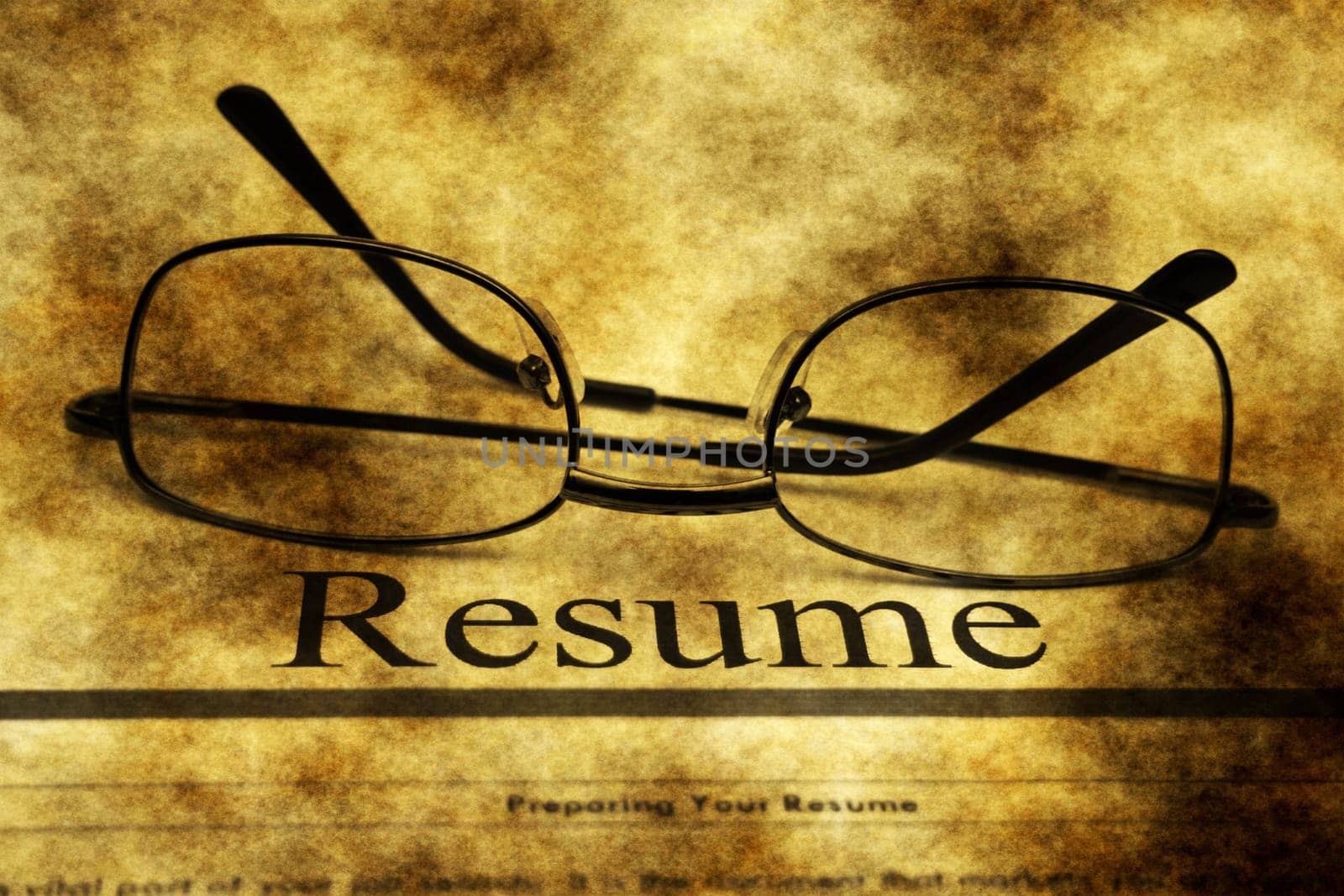 Resume form grunge concept