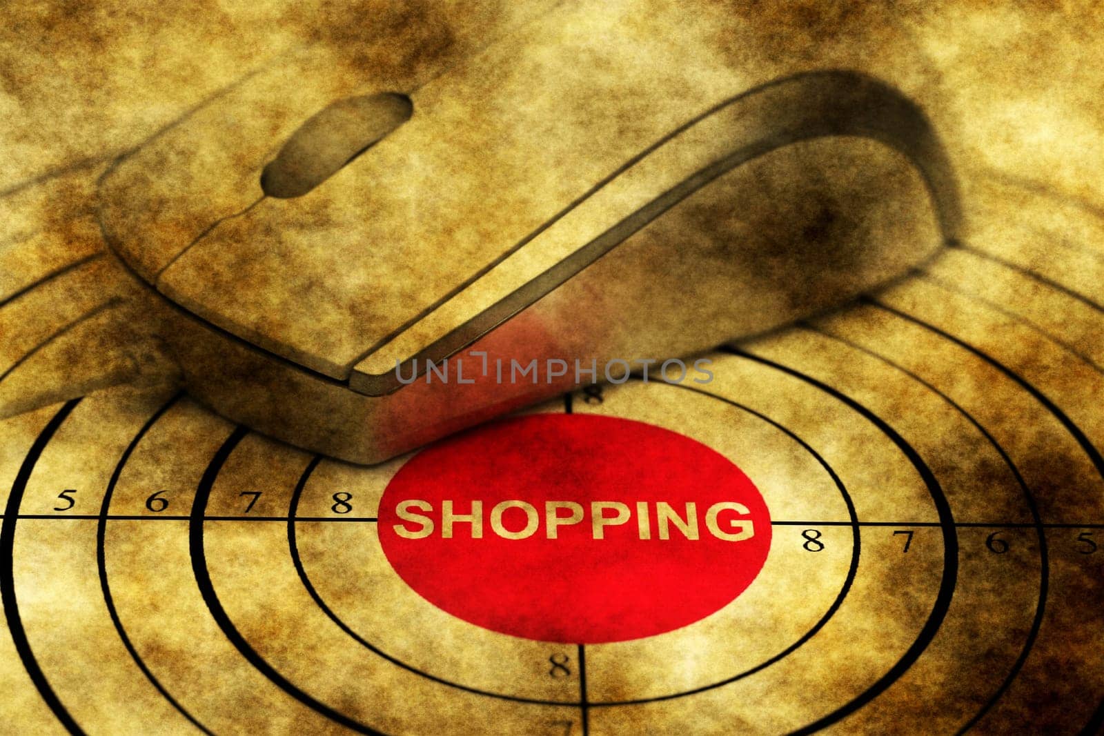 Shopping online grunge concept