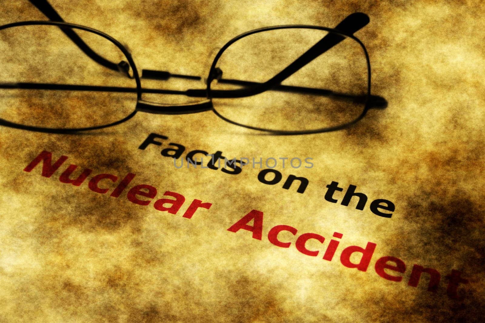 Nuclear accident grunge concept